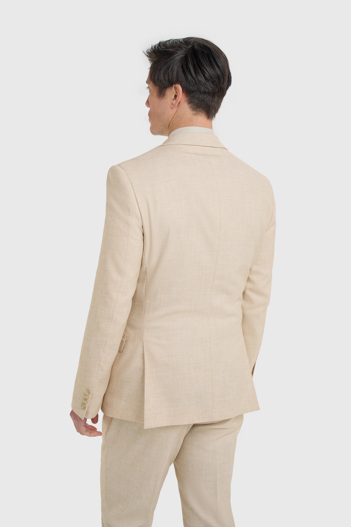 Malibu - Blazer beige texturé pour homme