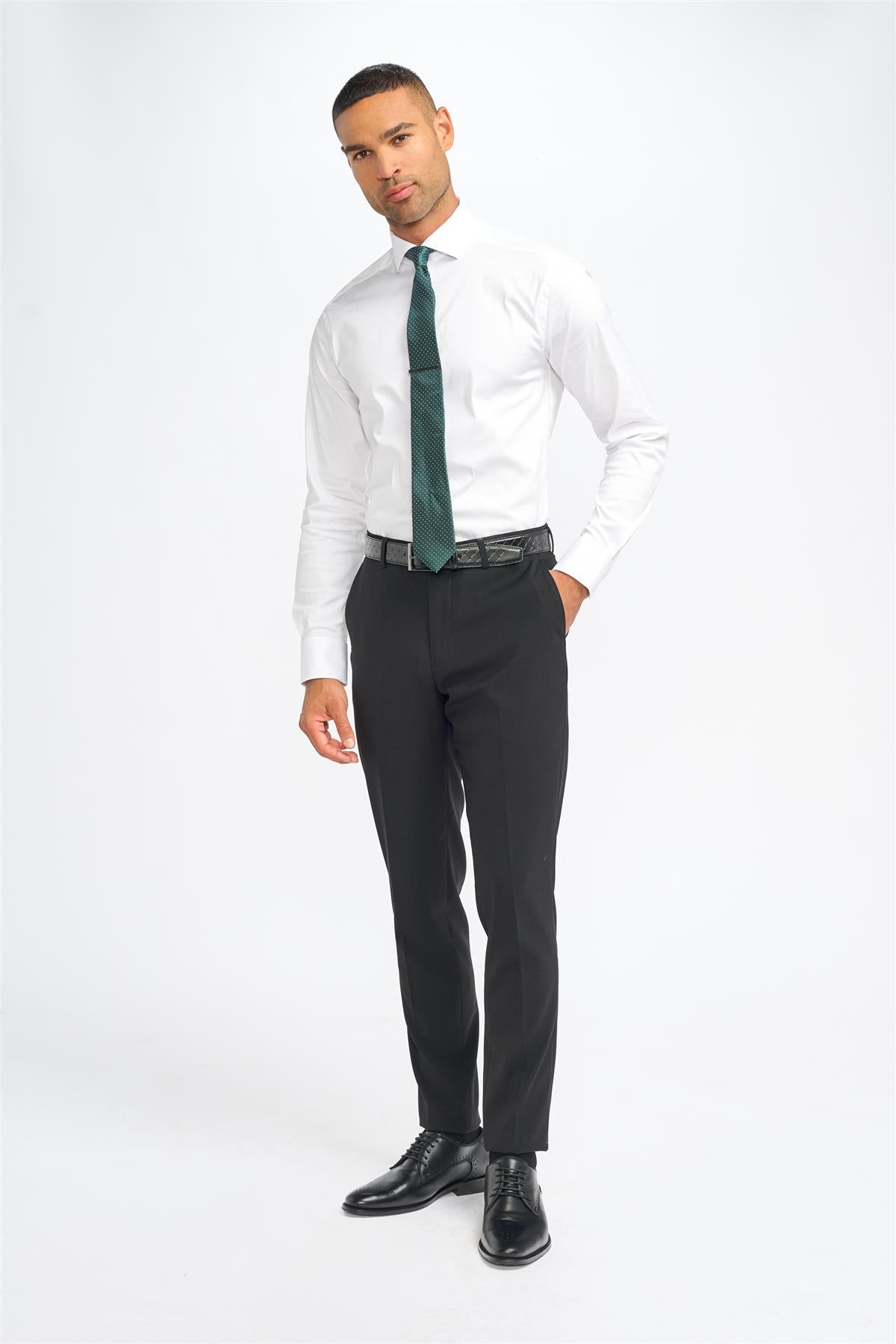 Pantalon de costume noir pour homme Malibu