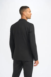 Malibu - Blazer noir pour homme, coupe ajustée