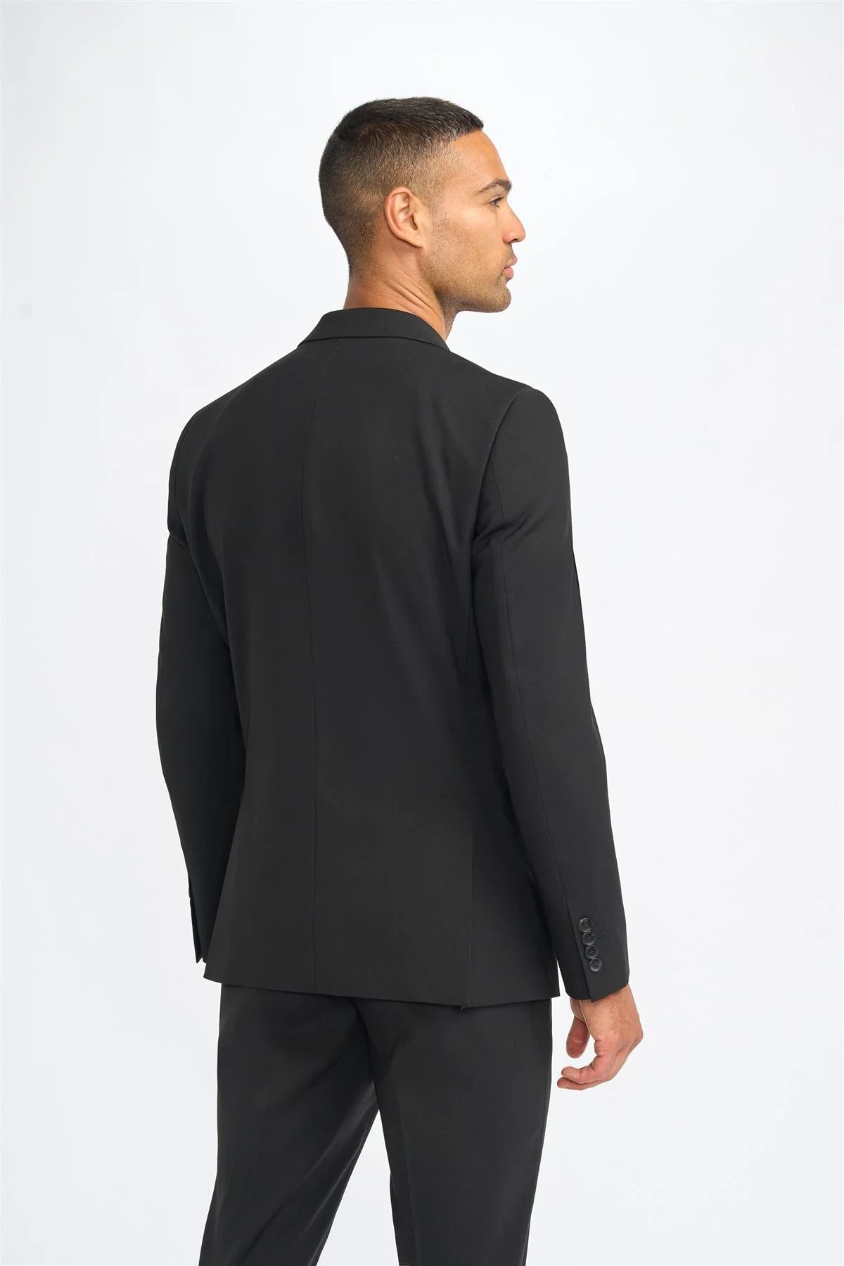 Malibu - Blazer noir pour homme, coupe ajustée