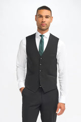 Gilet Malibu pour homme, coupe ajustée, noir