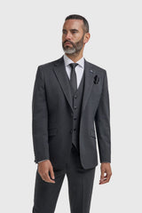 Malibu - Blazer texturé anthracite pour homme