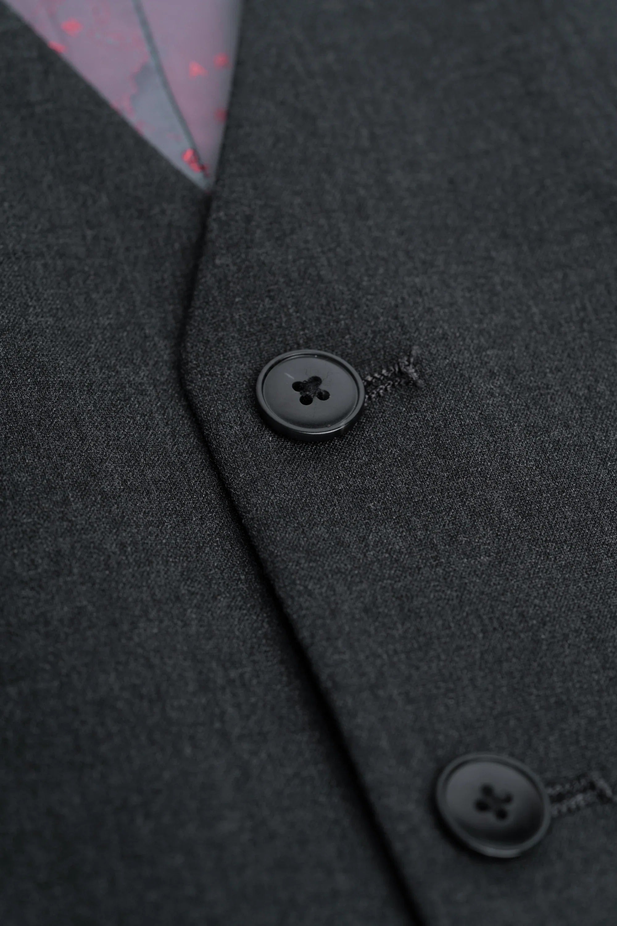 Malibu - Costume 3 pièces gris anthracite texturé pour homme