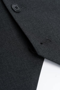 Malibu - Costume 3 pièces gris anthracite texturé pour homme