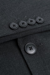 Malibu - Costume 3 pièces gris anthracite texturé pour homme