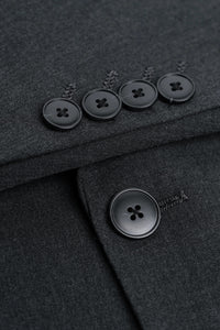 Malibu - Costume 3 pièces gris anthracite texturé pour homme