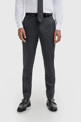 Malibu - Costume 3 pièces gris anthracite texturé pour homme