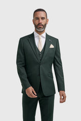 Malibu - Costume 3 pièces vert forêt pour homme
