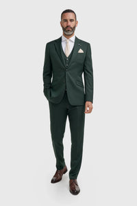 Malibu - Costume 3 pièces vert forêt pour homme