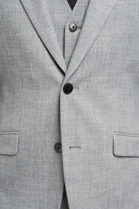 Malibu - Blazer gris pour homme, coupe ajustée
