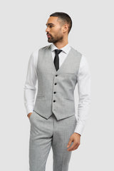 Gilet Malibu pour homme, gris, coupe ajustée