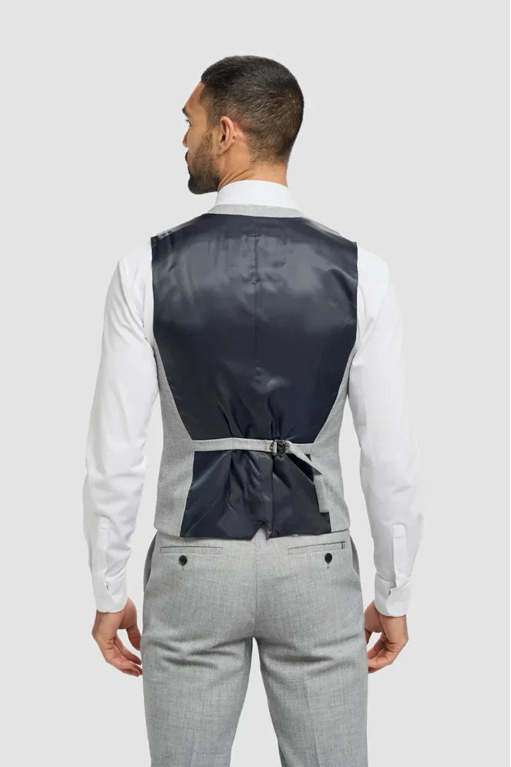 Gilet Malibu pour homme, gris, coupe ajustée