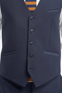 Gilet de costume bleu marine pour homme Malibu