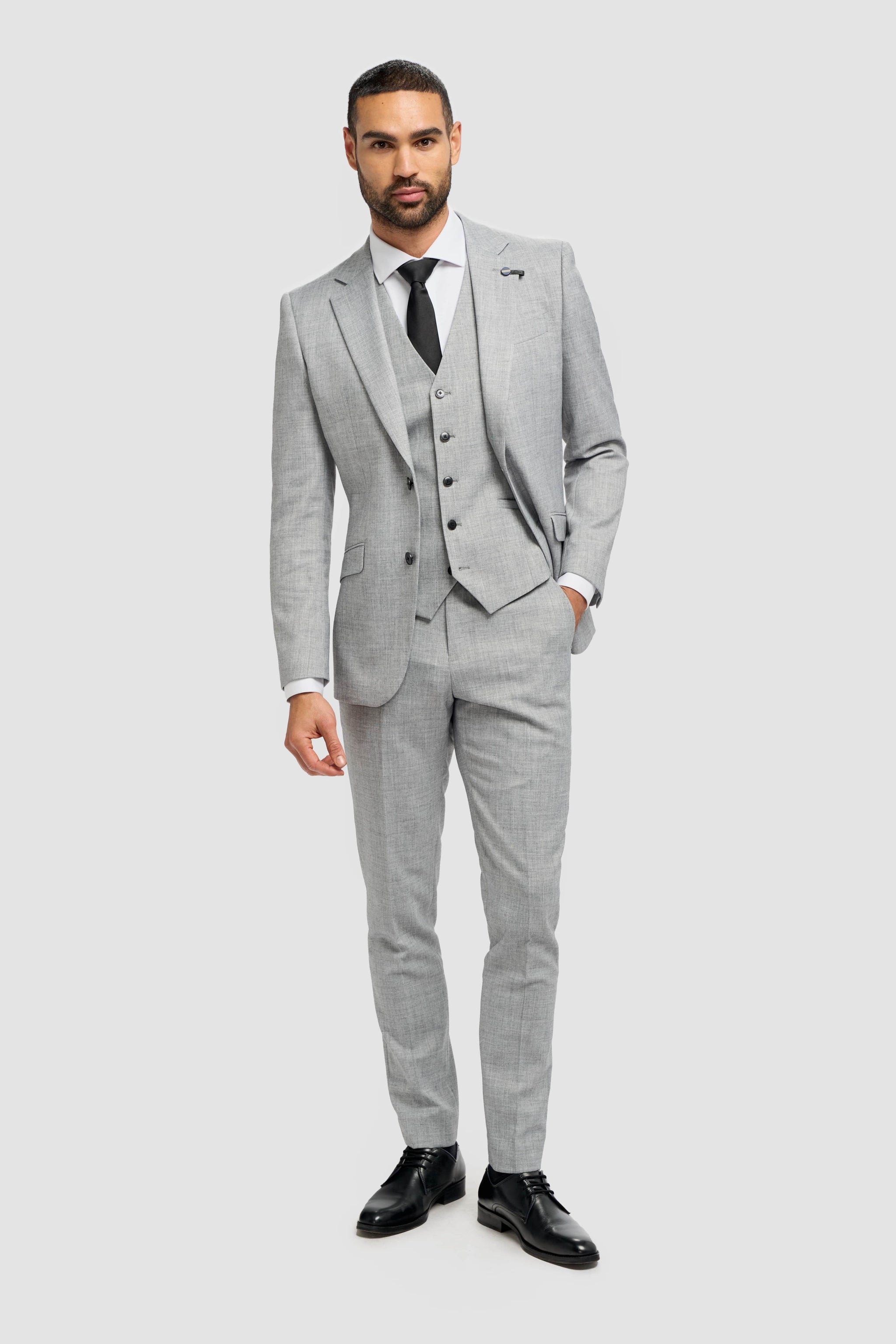 Malibu - Men's Grey 3 Piece Tailored Fit Suit