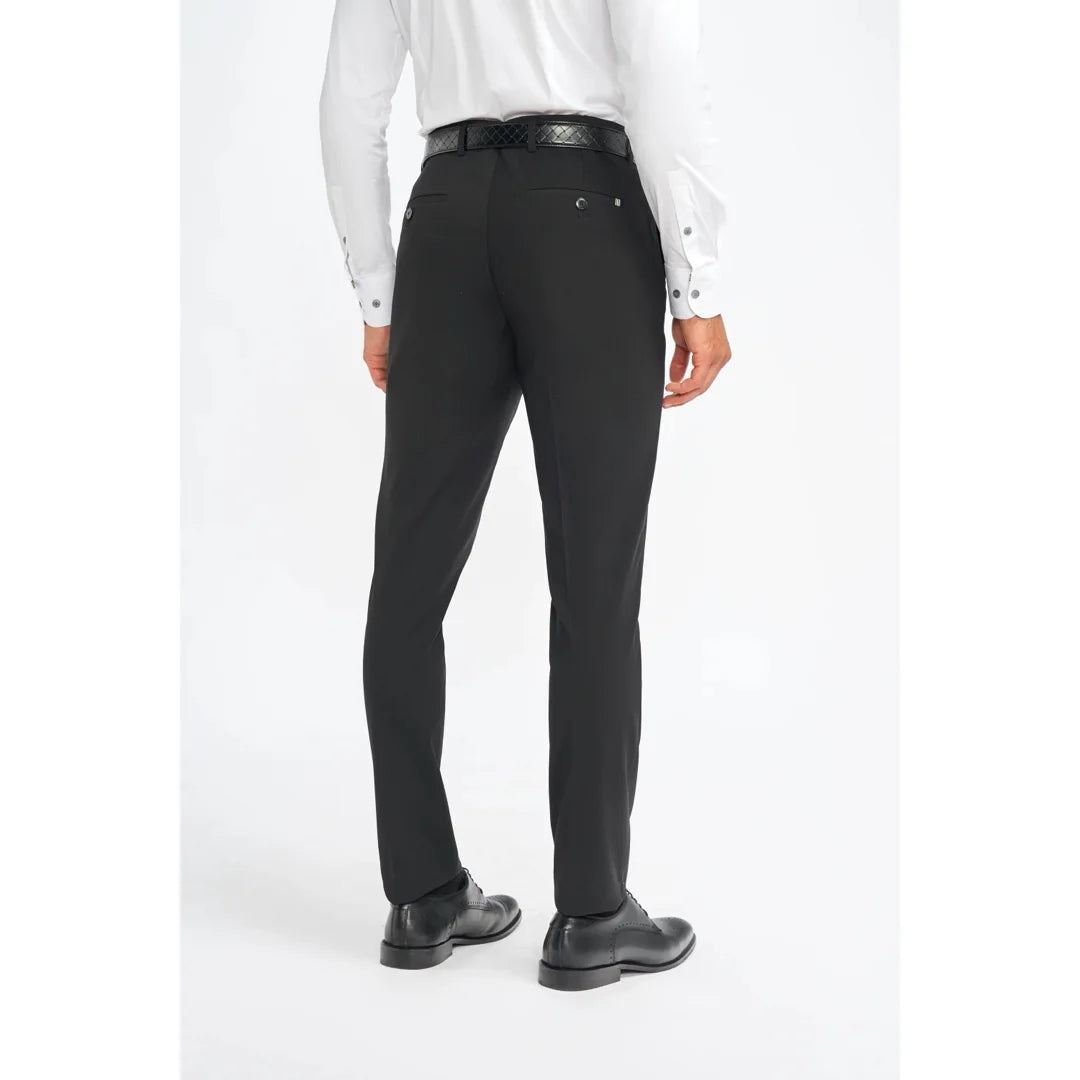 Pantalon de costume noir pour homme Malibu