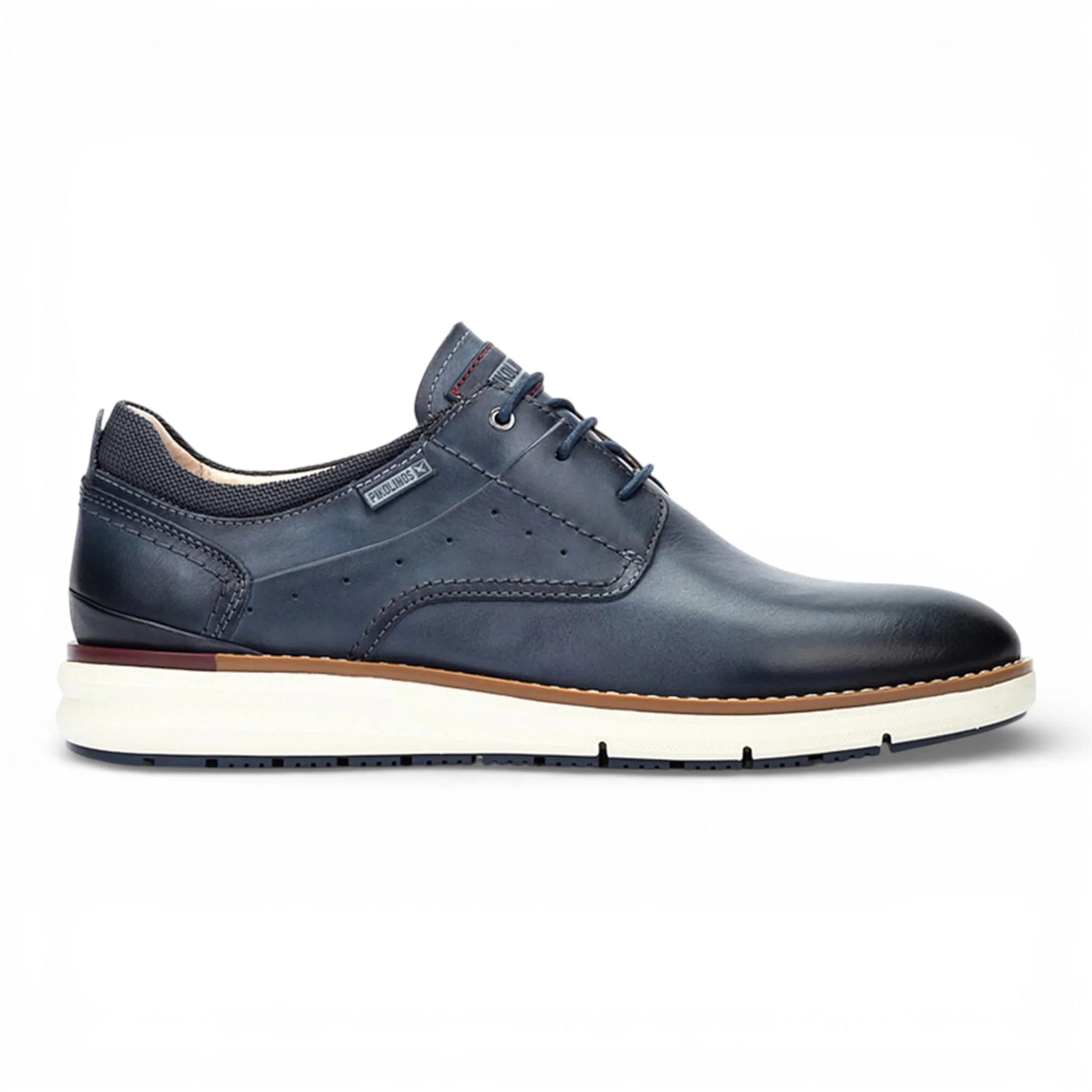 Manacor - Baskets montantes en cuir bleu pour homme