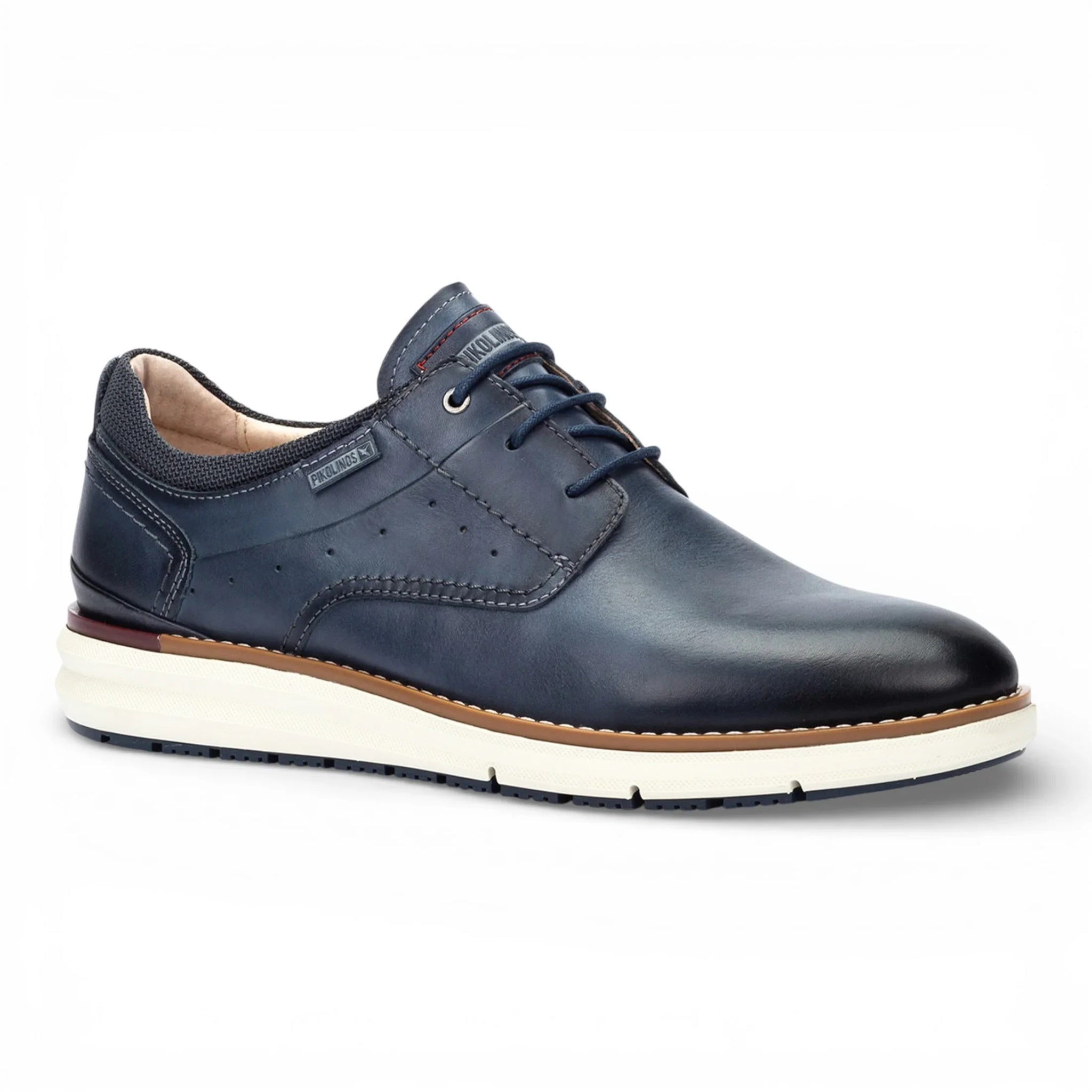 Manacor - Baskets montantes en cuir bleu pour homme