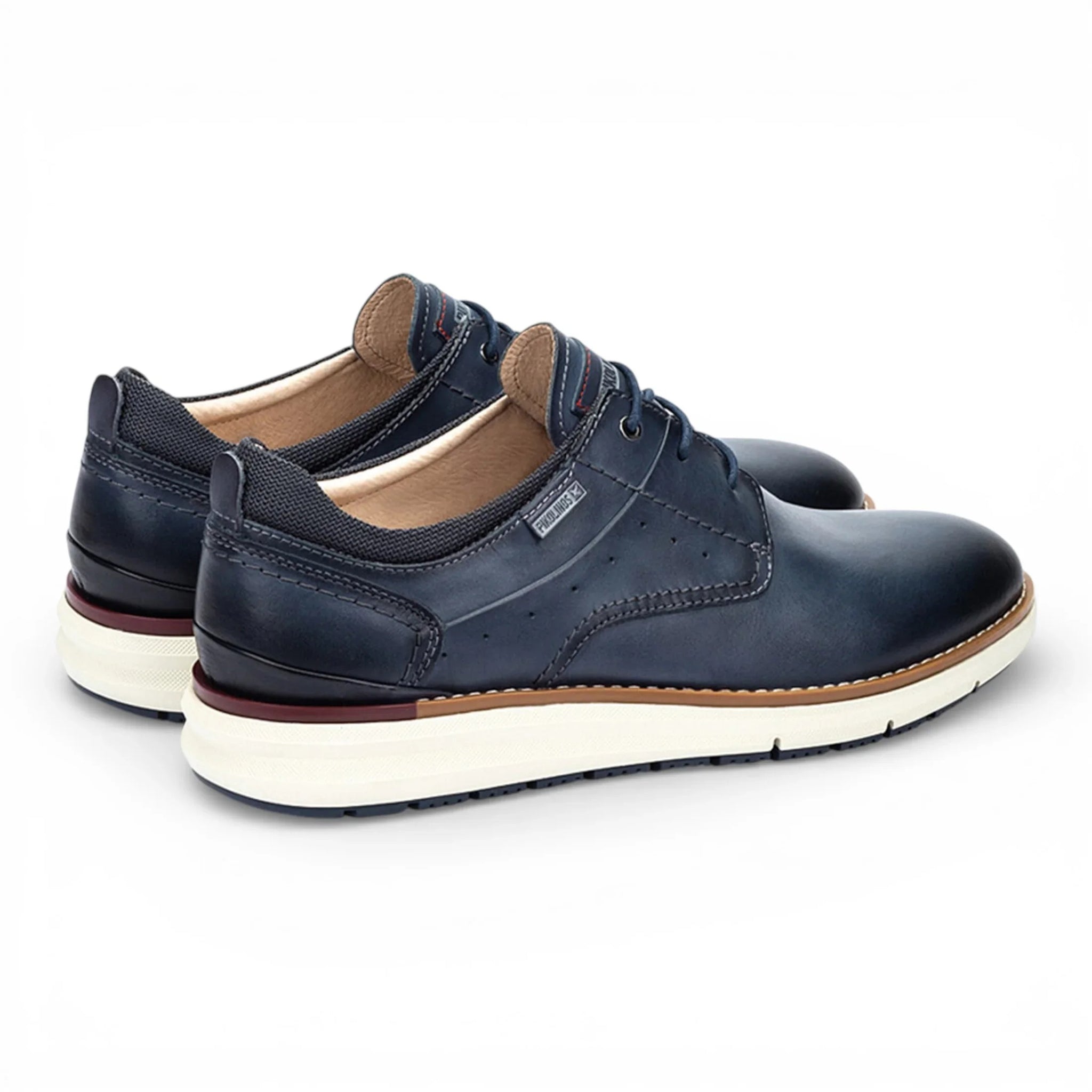 Manacor - Baskets montantes en cuir bleu pour homme