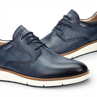 Manacor - Baskets montantes en cuir bleu pour homme