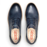 Manacor - Baskets montantes en cuir bleu pour homme