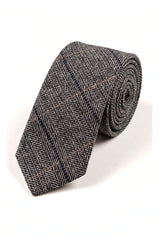 Cravates Marc Darcy pour homme en tweed à chevrons texturé, style classique vintage rétro DX7