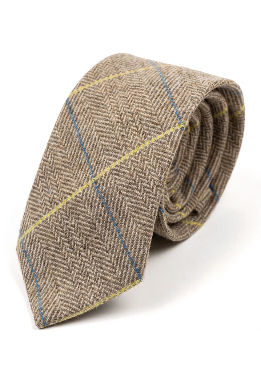 Cravates Marc Darcy pour homme en tweed à chevrons texturé, style classique vintage rétro DX7