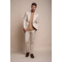 Mario - Men's Summer Beige Slim Fit Blazer