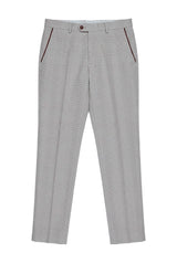 Pantalon à carreaux beige pour homme Mark