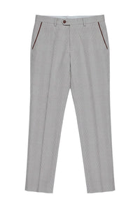 Pantalon à carreaux beige pour homme Mark