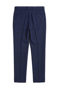 Pantalon à carreaux bleu marine Mark pour homme