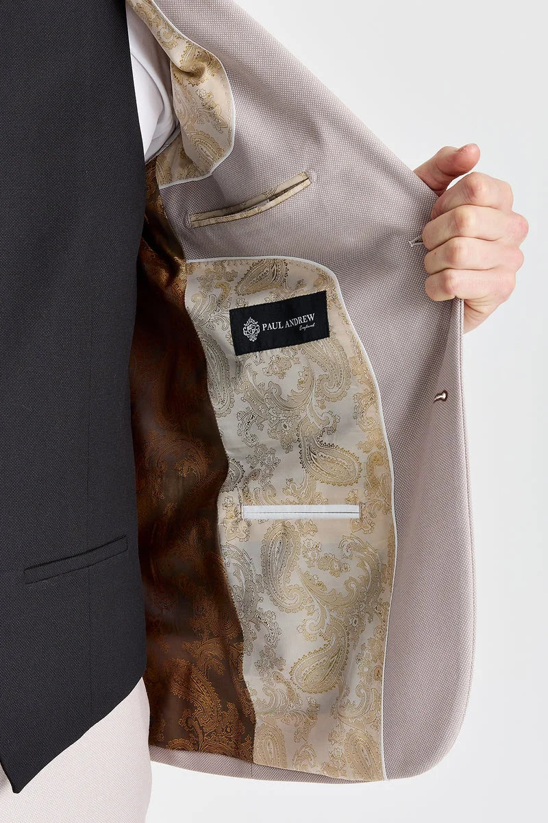 Costume Mayfair Stone texturé avec gilet noir contrastant