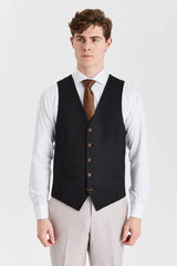 Costume Mayfair Stone texturé avec gilet noir contrastant