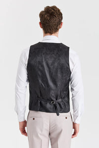 Costume Mayfair Stone texturé avec gilet noir contrastant