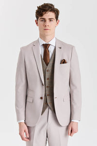 Costume Mayfair Stone texturé avec gilet en tweed Harris Brown