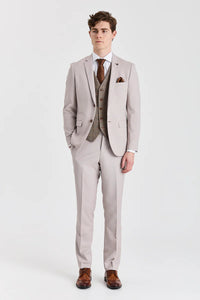 Costume Mayfair Stone texturé avec gilet en tweed Harris Brown