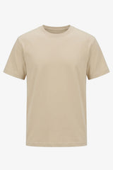 T-shirt beige classique pour homme en mélange de coton
