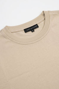 T-shirt beige classique pour homme en mélange de coton