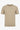 T-shirt beige en maille pour homme, coupe classique, col rond, manches courtes