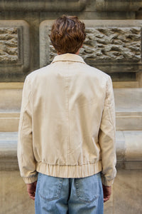 Veste bomber utilitaire beige pour homme, légère, matelassée et zippée