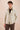 Ensemble veste en lin beige zippée et pantalon marron pour homme, tenue d'été élégante et décontractée