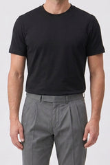 T-shirt noir classique pour homme en mélange de coton