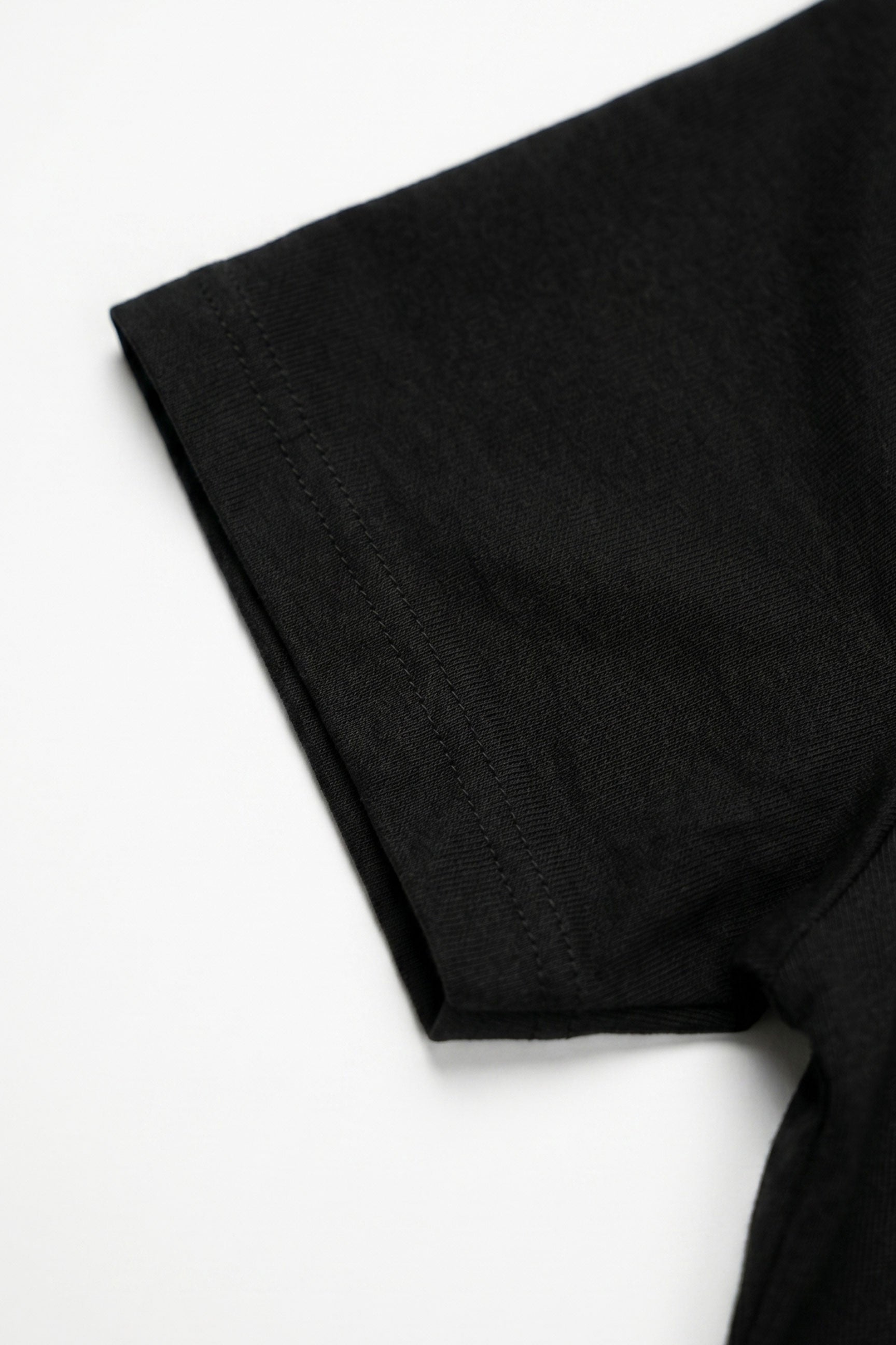 T-shirt noir classique pour homme en mélange de coton