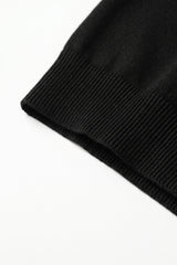T-shirt noir classique en maille pour homme, manches courtes, col rond