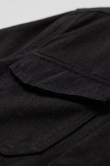 Veste en sergé de coton noir pour homme - Surchemise camionneur