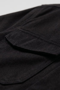 Veste en sergé de coton noir pour homme - Surchemise camionneur
