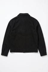 Veste en sergé de coton noir pour homme - Surchemise camionneur