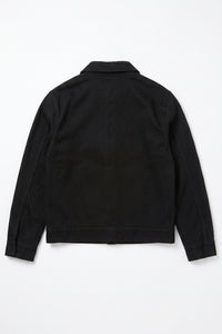 Veste en sergé de coton noir pour homme - Surchemise camionneur