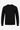 Pull-over noir en maille acrylique à col rond pour homme