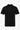 Polo noir en maille pour homme, col zippé, manches courtes, mélange doux