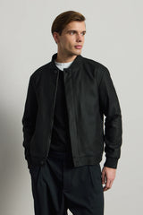 Veste bomber noire minimaliste et élégante pour homme